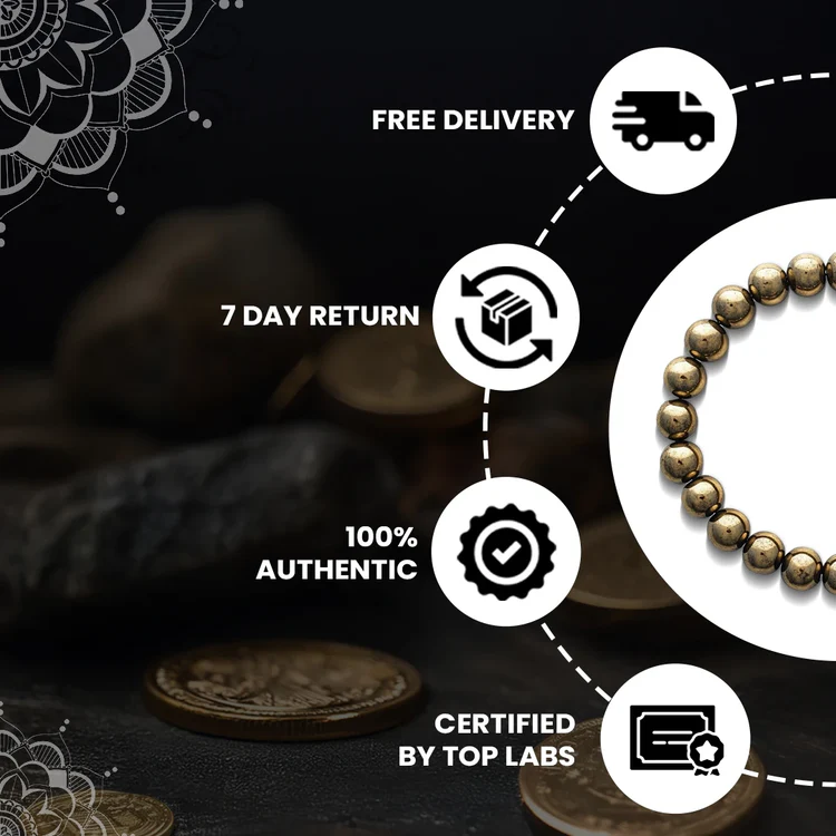 Astitva - Gold pyrite Money Bracelet – Manifest Wealth, Opportunities & Financial Flow 💸✨🌠
