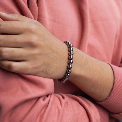 Astitva - Debt Free Destiny Karz Mukt Bracelet with silver Hematite