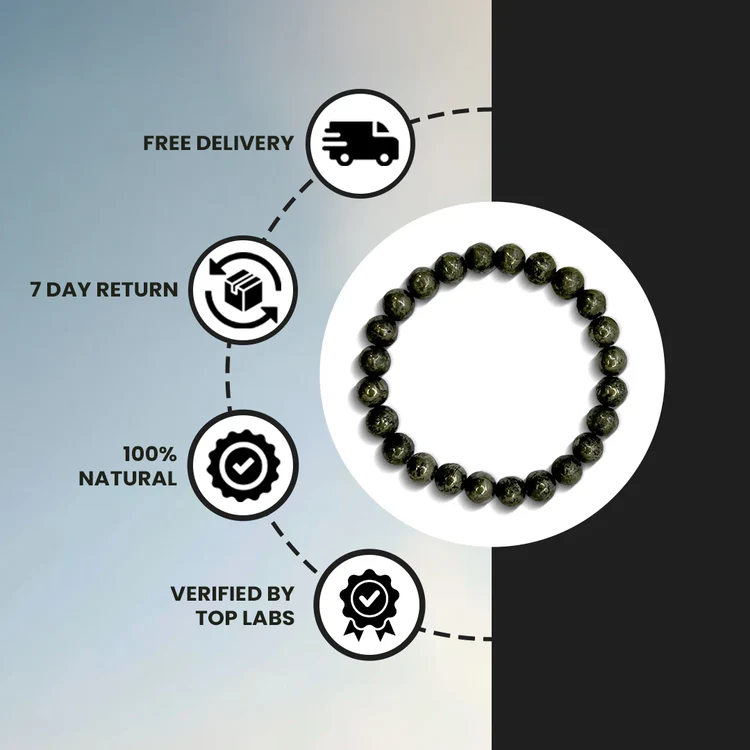 Astitva -Raw Pyrite Power Bracelet – Attract Wealth, Confidence & Protection 💰✨