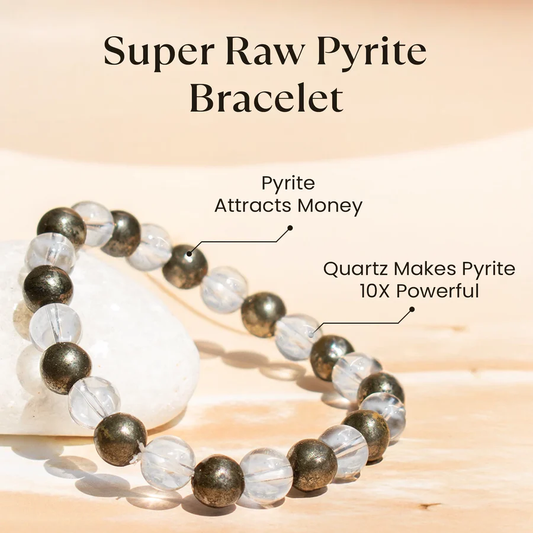 Astitva - Super Raw Pyrite Power Cuff – Uncut Energy for Wealth, Confidence & Protection 💰⚡🛡️